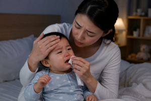 Chỉ vệ sinh mũi khi bé đã nghẹt mũi