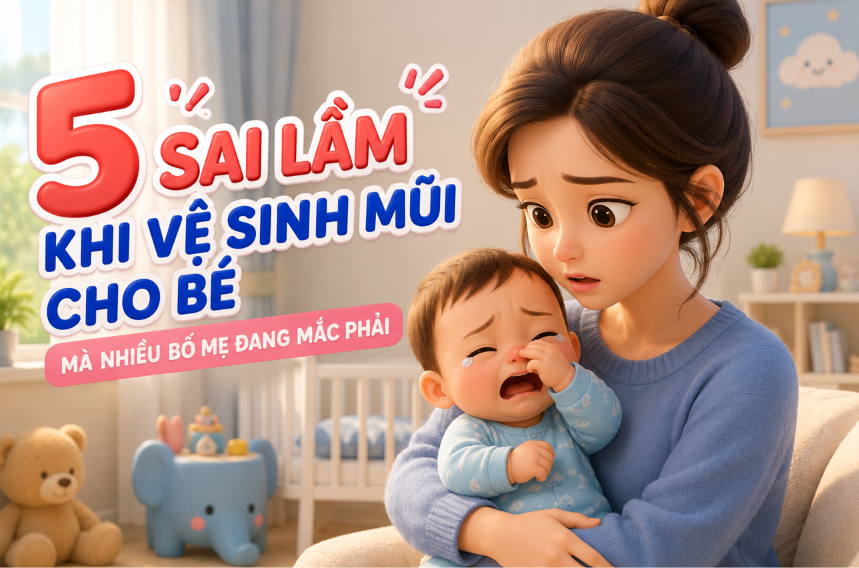 5 sai lầm khi vệ sinh mũi cho bé